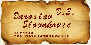 Daroslav Slovaković vizit kartica